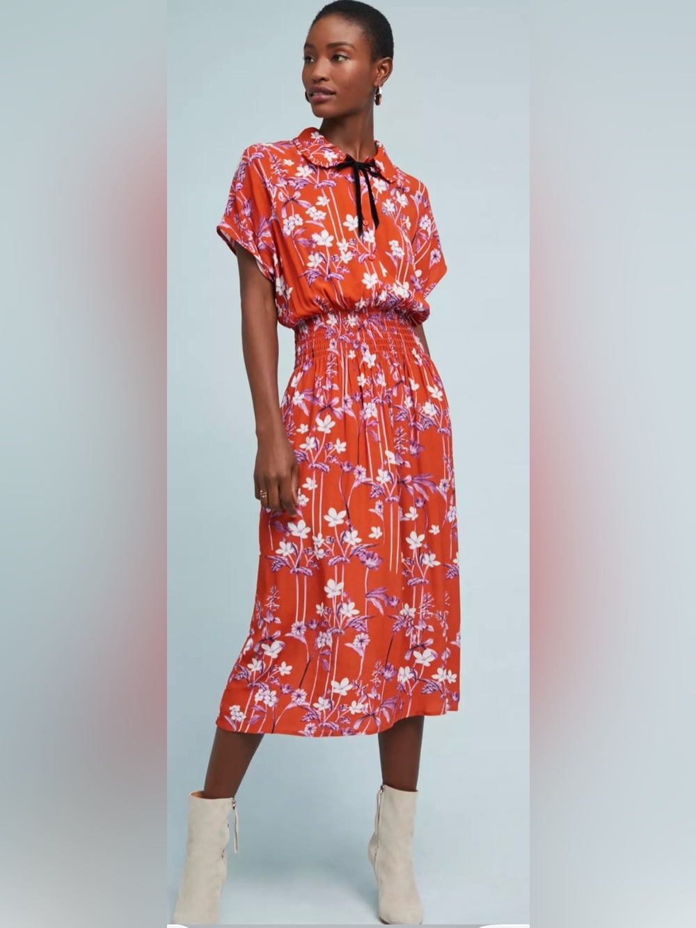 Anthropologie Corey Lynn Calter Clementine Floral Midi Dress Small